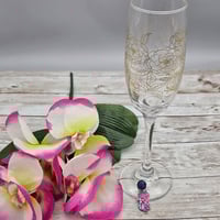 Image 2 of Pink Cat Wine Glass Charm