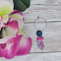 Image 3 of Pink Cat Wine Glass Charm