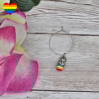 Image 3 of Sun and Moon Rainbow Wine Glass Charm