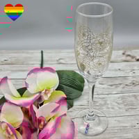 Image 2 of Bisexual Flag Wine Glass Charm