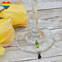 Image 1 of Aromantic Wine Glass Charm 