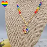 Image 2 of Rainbow Wheel Necklace