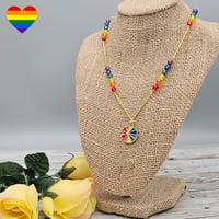Image 1 of Rainbow Wheel Necklace