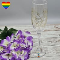 Image 2 of Rainbow Square Wine Glass Charm