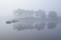 Three wee boats in the mist exclusive print