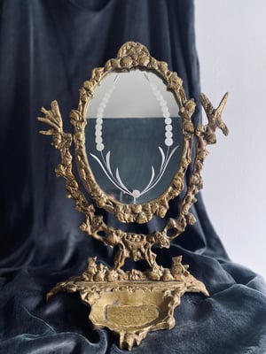 Image of Miroir psyché ancien en bronze