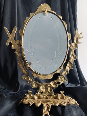 Image of Miroir psyché ancien en bronze