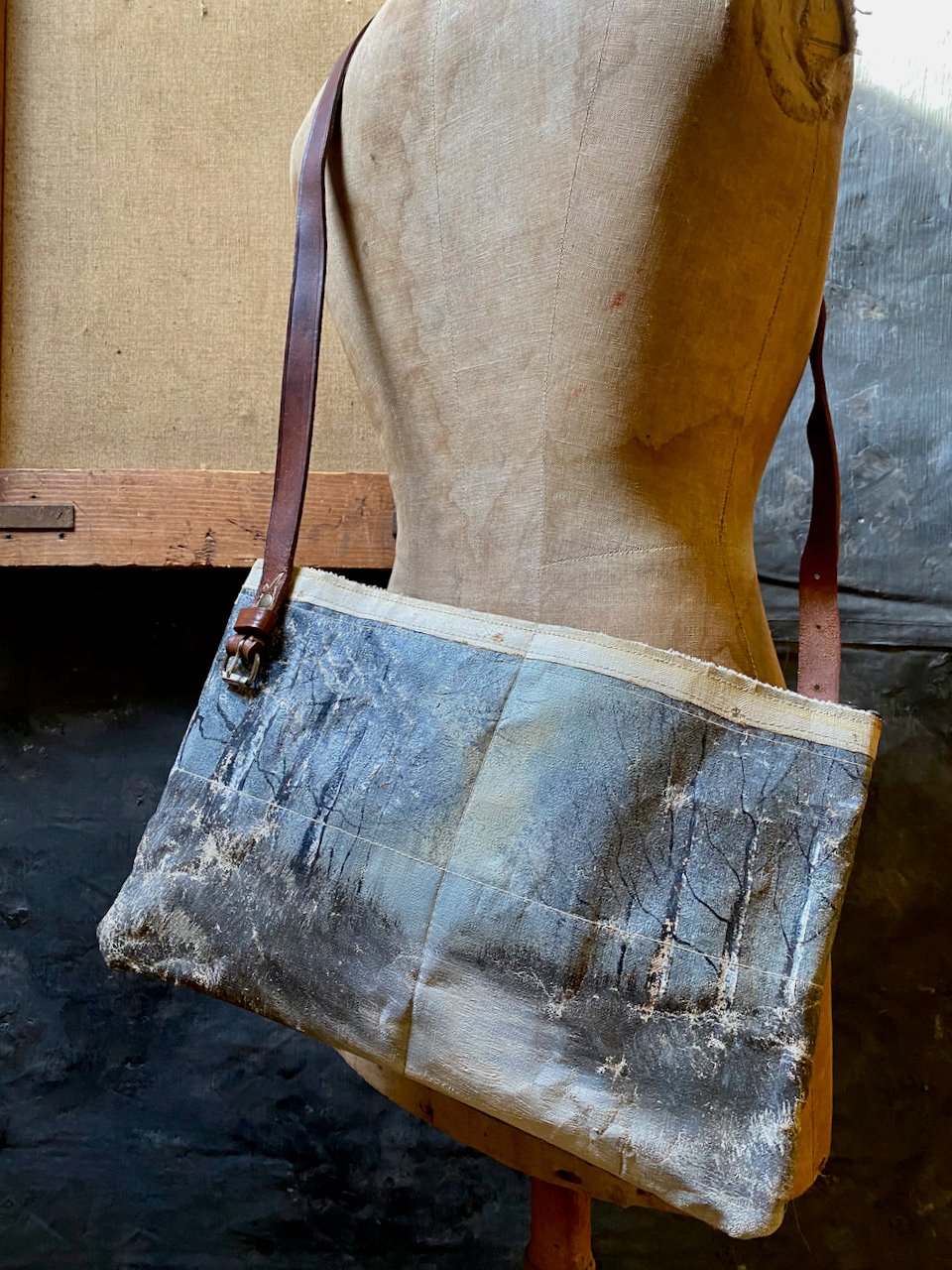 Image of one of a kind painting bag - path