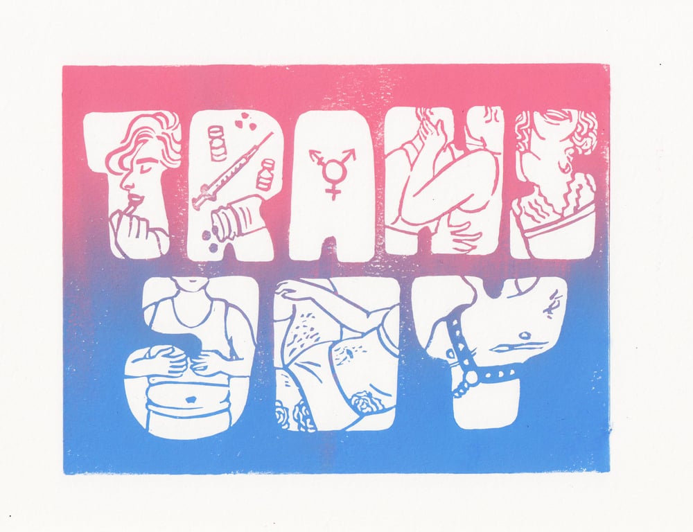 Image of Trans Joy Lino Print