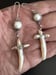 Image of Pearl Cross Earrings