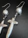 Image of Pearl Cross Earrings