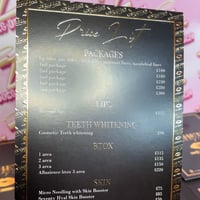 Image 3 of Raised Foil A5 Price List Print