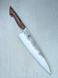 Image 1 of Forged Gyuto 1.2419 / Chechen Burl - Micarta