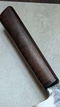 Image 3 of Forged Sujihiki / 52100 / Curly Walnut - Carbonfiber Frontcap