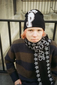 Image 3 of LIFE IS A PIGSTY SCARF GREY