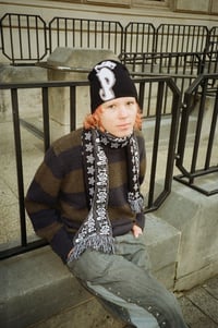 Image 2 of LIFE IS A PIGSTY SCARF GREY