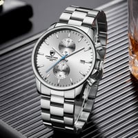 Image 1 of White Silver Watch