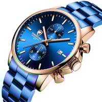 Image 2 of Rose Gold Blue Watch