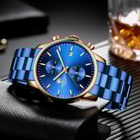 Image 4 of Rose Gold Blue Watch
