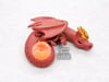 Small Red Sleeping Dragon with Orange Crystal