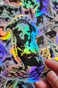 Image 3 of Cat Worship or Dog Worship Hologram Sticker