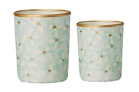 Tealight holders, set * Blue clover