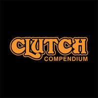 Image 1 of CLUTCH COMPENDIUM LOGO T-SHIRT (ORANGE on BLACK)