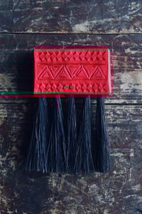 Image 2 of Handcarved Arenga wooden bench / hand brush 