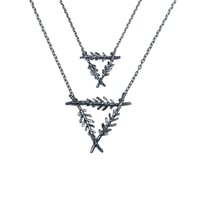 Image 1 of Weird Sister Strands + AO Triangle necklace in sterling silver (LGBTQ+ fundraiser)