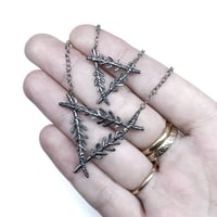 Image 4 of Weird Sister Strands + AO Triangle necklace in sterling silver (LGBTQ+ fundraiser)