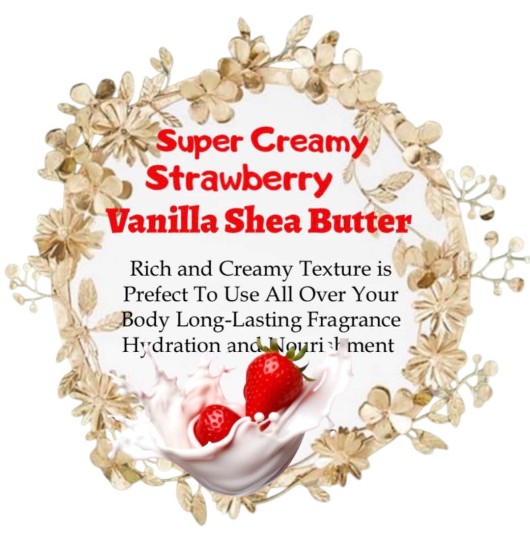 Image of Super Creamy Strawberry 🍓&vanilla Shea Butter for body Moisturizer 
