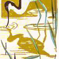 Image 2 of Avocet silkscreen print