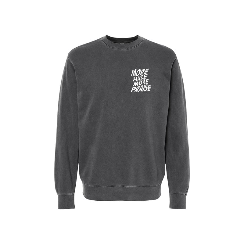 Image of NEW Faded Black Crewneck Sweatshirt - Midweight. 