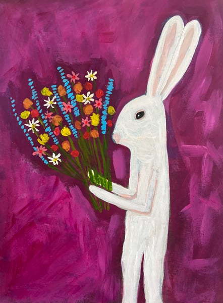 Image of Some Bunny -original painting