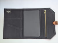 Image 1 of Large Waxed Canvas  Notebook Cover (Black)