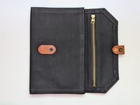 Image 2 of Large Waxed Canvas  Notebook Cover (Black)