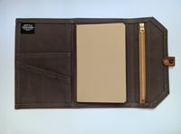 Image 1 of Large Waxed Canvas Notebook Cover (Brown)