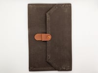 Image 3 of Large Waxed Canvas Notebook Cover (Brown)