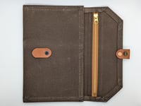 Image 2 of Large Waxed Canvas Notebook Cover (Brown)