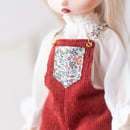 Image 2 of Red corduroy overalls - Teacup Marionette