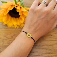 Image 3 of Sunflower Adjustable Bracelet 