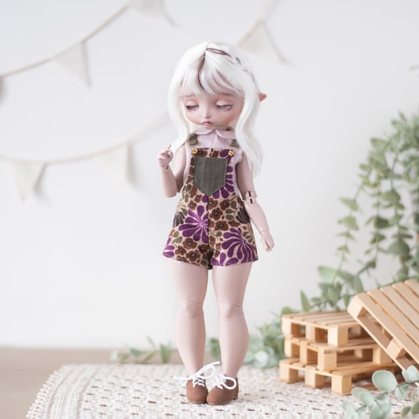 Image of Floral corduroy overalls - Teacup Marionette