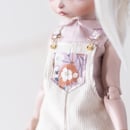 Image 2 of White corduroy overalls - Teacup Marionette