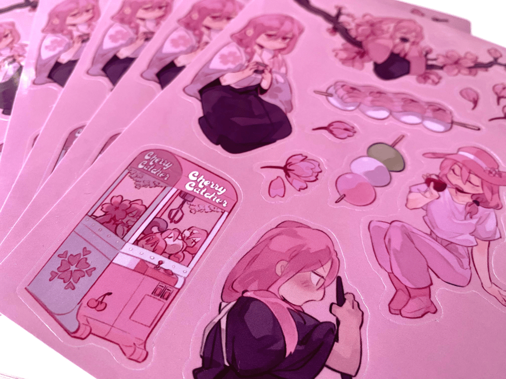 Image of SK8 Cherry Blossom Sticker Sheets