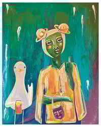 "Blending In" original art print