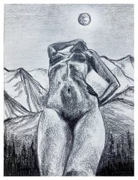 "Moon Mountain" original art print