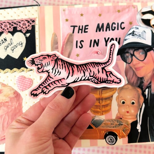 Image of Pink tiger sticker 