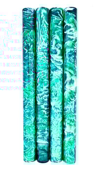 Image 2 of Greener Pastures, custom bespoke pen blanks, high pressure cured with Alumilite Resin. Bespoke ready