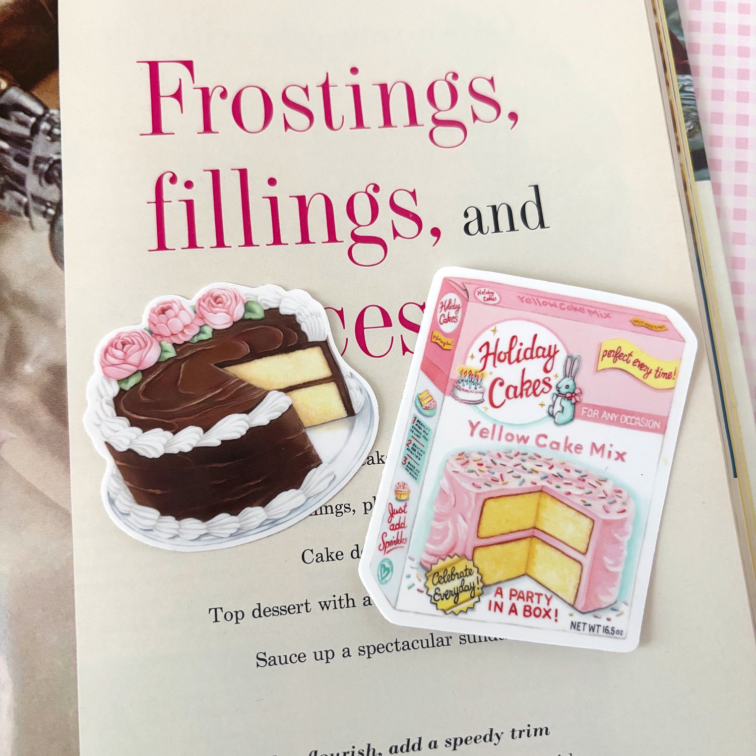 Image of Holiday Cake mix sticker 