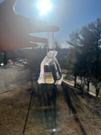 Image 3 of Sleek Black Top Clear Bottom Hanging Car Diffuser